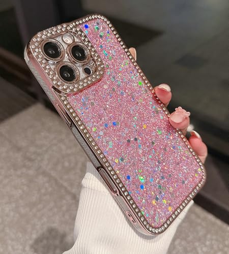 Shinymore Glitzer-Schutzhülle für iPhone 16 Pro Max, glänzend, glitzernde Kristalle, Strasssteine, glänzend, weich, schlank, Schutzhülle für Damen und Mädchen, Rosa Shinymore Glitzer-Schutzhülle für iPhone 16 Pro Max, glänzend, glitzernde Kristalle, Strasssteine, glänzend, weich, schlank, Schutzhülle für Damen und Mädchen, Rosa von Shinymore