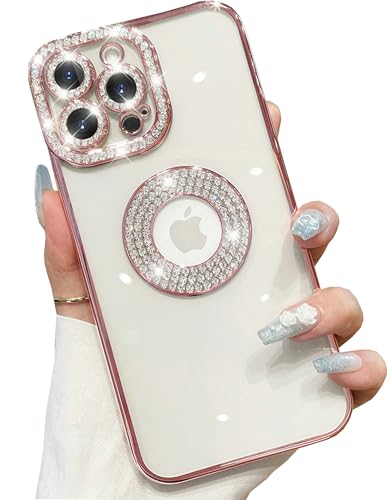 Shinymore Schutzhülle für iPhone 15, Diamant-Hülle, transparent, Glitzer, glänzend, stoßfest, mit Strasssteinen, voller Kameraschutz, weich, für Damen und Mädchen, Roségold Shinymore Schutzhülle für iPhone 15, Diamant-Hülle, transparent, Glitzer, glänzend, stoßfest, mit Strasssteinen, voller Kameraschutz, weich, für Damen und Mädchen, Roségold von Shinymore