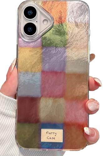 Shinymore Schutzhülle für iPhone 16 Plus, niedlich, bunt, glitzernd, Blockmuster, stoßfest, für Damen und Mädchen Shinymore Schutzhülle für iPhone 16 Plus, niedlich, bunt, glitzernd, Blockmuster, stoßfest, für Damen und Mädchen von Shinymore