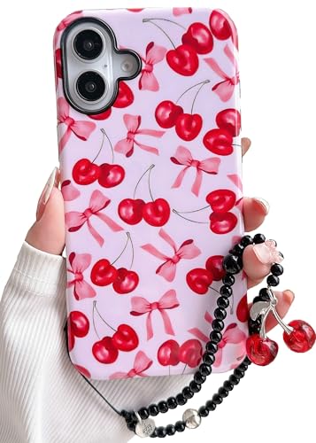 Shinymore Schutzhülle für iPhone 16 Plus mit niedlicher Schleife, weich, 2-lagig, für Damen und Mädchen, mit schönem Armband, Kette, Rosa Shinymore Schutzhülle für iPhone 16 Plus mit niedlicher Schleife, weich, 2-lagig, für Damen und Mädchen, mit schönem Armband, Kette, Rosa von Shinymore