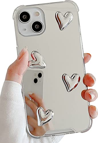 Shinymore Schutzhülle für iPhone 13, spiegelnd, flexibel, niedliches Herz, weiches Silikon, transparent, Make-up-Spiegel, für Damen und Mädchen, stoßfest, Schutzhülle für iPhone 13 Shinymore Schutzhülle für iPhone 13, spiegelnd, flexibel, niedliches Herz, weiches Silikon, transparent, Make-up-Spiegel, für Damen und Mädchen, stoßfest, Schutzhülle für iPhone 13 von Shinymore