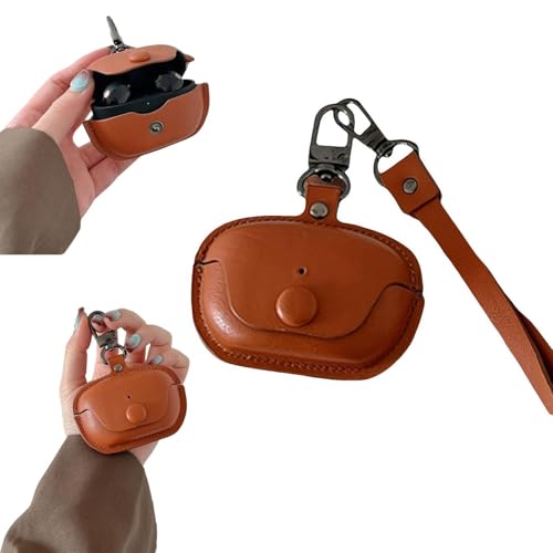 Retro Ledertasche für Echnics EAH-AZ100 Business Kopfhörer Hüllen Generation Shell Hook Headset Cover 2024 inkl von Shinyruo