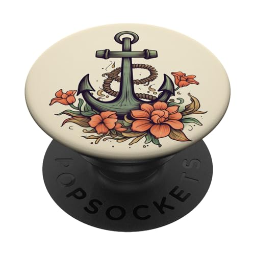 Anker PopSockets Klebender PopGrip - Schwarz - Handy-Halter mit Austauschbarem Design - Segelanker für Segelboot-Fans Anker PopSockets Klebender PopGrip - Schwarz - Handy-Halter mit Austauschbarem Design - Segelanker für Segelboot-Fans von Ship Anchor Gift for Seamann, Sailors and Captain
