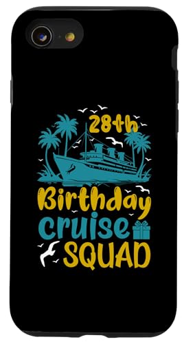 Kreuzfahrturlaub zum 28. Geburtstag 28 Jahre alter Schiffsliebhaber Hülle für iPhone SE (2020) / 7 / 8 von Ship Birthday Designs for Ship Lovers