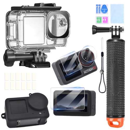 ShipeeKin Zubehör Set Kit für DJI OSMO Action 5 Pro, Wasserdicht Tauchgehäuse Unterwasser Schwimmender Handgriff Glasfolie Schutzfolie Silikonhülle mit Objektivabdeckung Anti-Fog-Einsätze ShipeeKin Zubehör Set Kit für DJI OSMO Action 5 Pro, Wasserdicht Tauchgehäuse Unterwasser Schwimmender Handgriff Glasfolie Schutzfolie Silikonhülle mit Objektivabdeckung Anti-Fog-Einsätze von ShipeeKin