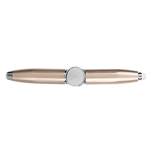 Fidget Pen, Schreibwerkzeug, Stressregulierung, Stimmungsregulierung, praktischer LED-Drehstift mit LED-Licht zur Beleuchtung zum Schreiben (Gold) von Shipenophy