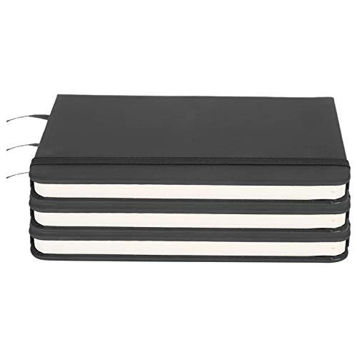 Office Notepad A6 Notepad PU Schaum Hardcover Notepad Office Notizen zum Schreiben von Tagebuch(Black) von Shipenophy