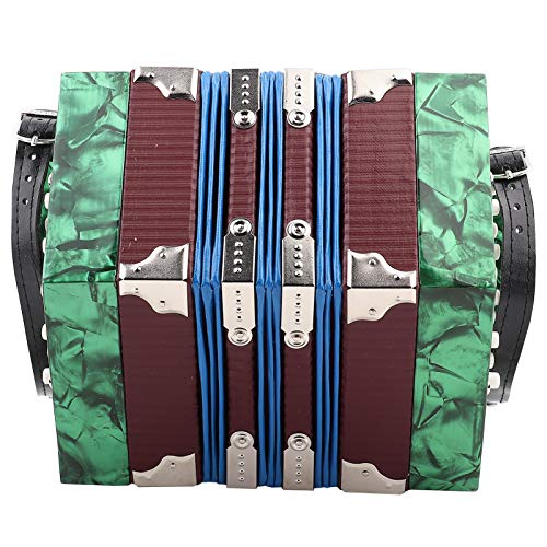 Shipenophy Leicht zu erlernen, Concertina Akkordeon Konzertina für Trainingsübungen für Anfänger zu spielen(Green) von Shipenophy