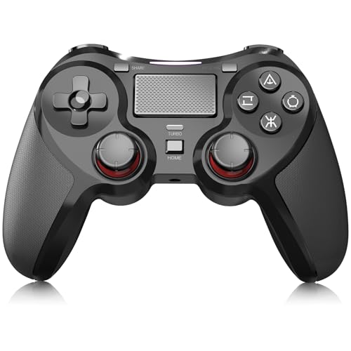 Shiptree Wireless Controller für PS-4, Gamepad Joystick Controller kompatibel mit P4/Pro/Slim/PC, Dual-Vibration, Audio, 6-Achsen-Gyrosensor, Hochpräzises Touchpanel, 360°-Joystick-Gamecontroller Shiptree Wireless Controller für PS-4, Gamepad Joystick Controller kompatibel mit P4/Pro/Slim/PC, Dual-Vibration, Audio, 6-Achsen-Gyrosensor, Hochpräzises Touchpanel, 360°-Joystick-Gamecontroller von Shiptree