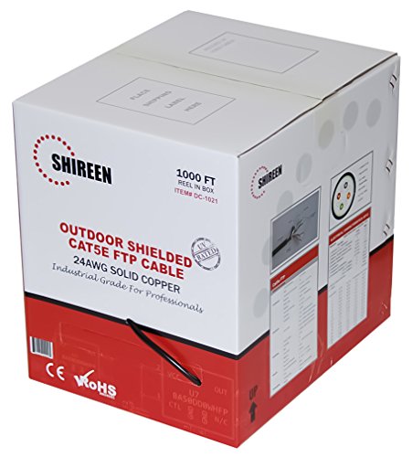 Shireen dc-1021 Outdoor CAT5e FTP – geschirmt – 1000 ft Spule von Shireen