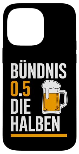 Bündnis 0,5 Die Halben – Lustiger Bier Spruch Hülle für iPhone 14 Pro Max Bündnis 0,5 Die Halben – Lustiger Bier Spruch Hülle für iPhone 14 Pro Max von Shirts mit lustigen Sprüchen by PeeKay