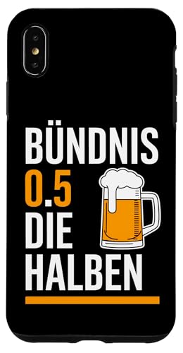 Bündnis 0,5 Die Halben – Lustiger Bier Spruch Hülle für iPhone XS Max Bündnis 0,5 Die Halben – Lustiger Bier Spruch Hülle für iPhone XS Max von Shirts mit lustigen Sprüchen by PeeKay