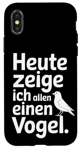 Heute zeige ich allen einen Vogel Spruch Humor Hülle für iPhone X/XS Heute zeige ich allen einen Vogel Spruch Humor Hülle für iPhone X/XS von Shirts mit lustigen Sprüchen by PeeKay