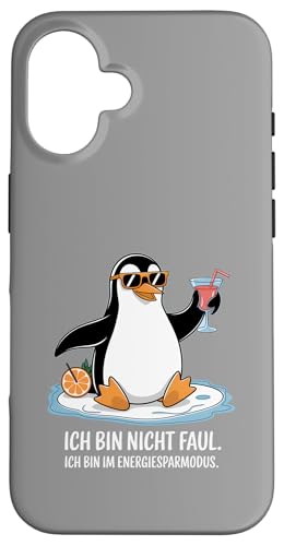 Ich bin nicht faul – Ich bin im Energiesparmodus Spruch Hülle für iPhone 16 Ich bin nicht faul – Ich bin im Energiesparmodus Spruch Hülle für iPhone 16 von Shirts mit lustigen Sprüchen by PeeKay