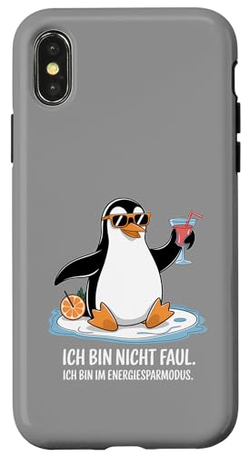 Ich bin nicht faul – Ich bin im Energiesparmodus Spruch Hülle für iPhone X/XS Ich bin nicht faul – Ich bin im Energiesparmodus Spruch Hülle für iPhone X/XS von Shirts mit lustigen Sprüchen by PeeKay