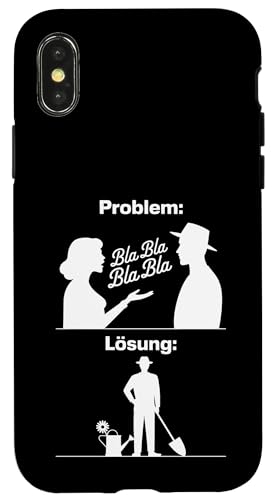 Problem Bla Bla Lösung Gartenarbeit Lustig Hülle für iPhone X/XS Problem Bla Bla Lösung Gartenarbeit Lustig Hülle für iPhone X/XS von Shirts mit lustigen Sprüchen by PeeKay