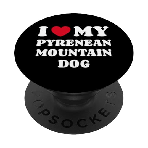 Pyrenäen-Berghunde Patou I Love My Pyrenean Mountain Dog PopSockets Klebender PopGrip Pyrenäen-Berghunde Patou I Love My Pyrenean Mountain Dog PopSockets Klebender PopGrip von Shirts & Geschenke für Hundebesitzer, Hundehalter
