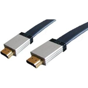 HDMI Stecker auf HDMI Stecker 5,0 m verchromte Metallstecker (77475-SPP-FLAT) von ShiverPeaks
