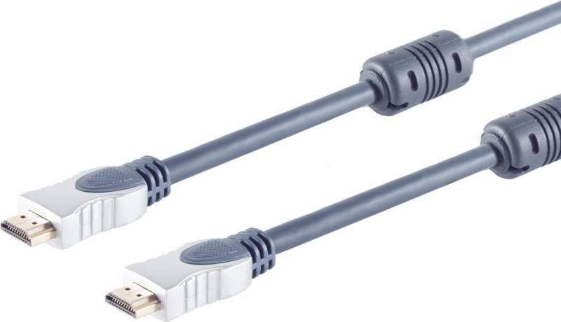 Home-Cinema HDMI Stecker auf HDMI Stecker, verchromte Metall-Stecker, vergoldete Kontakte, 2x Ferrit, HEAC, 7,5m (77477-MHQ) von ShiverPeaks