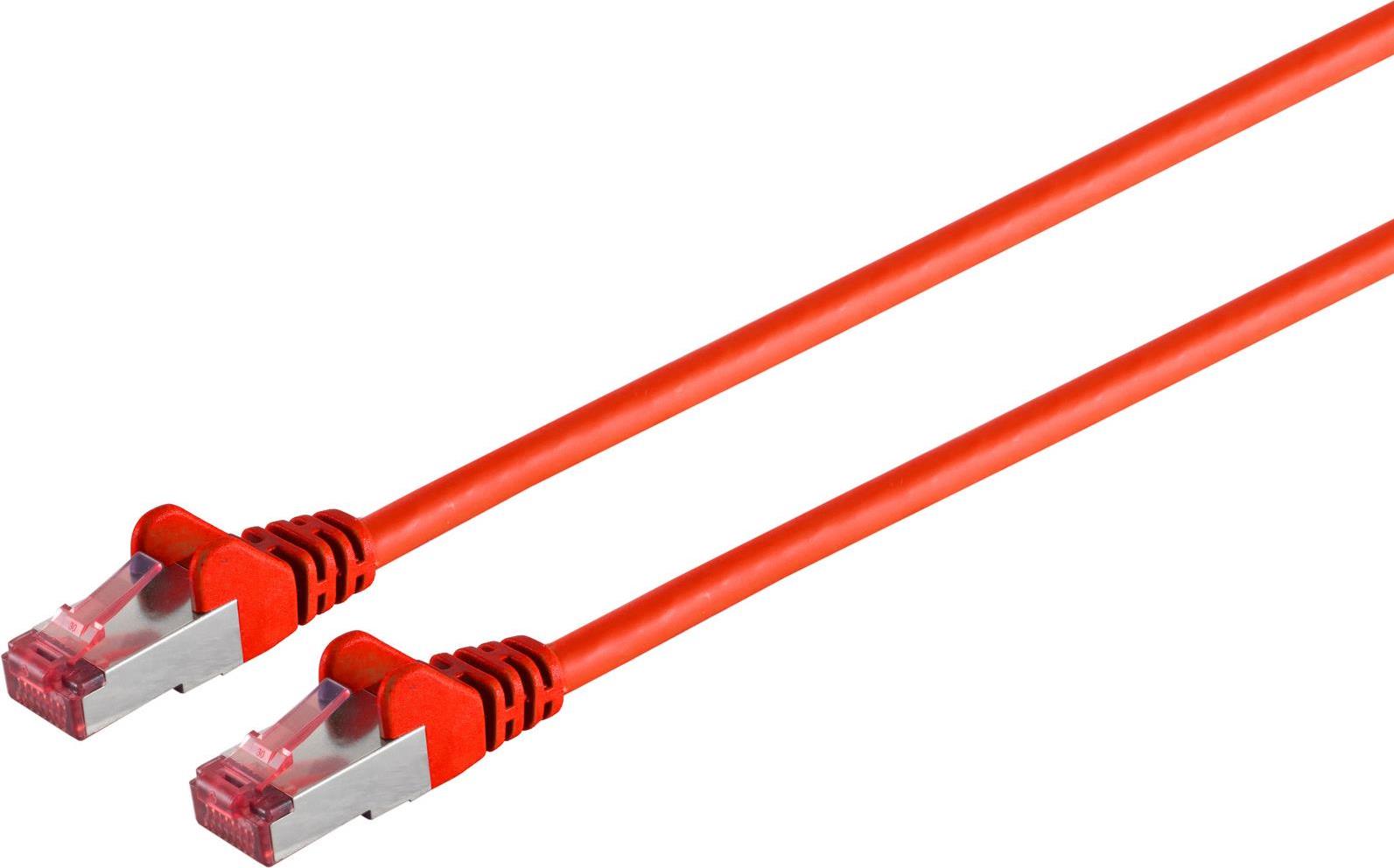 Netzwerkkabel-Patchkabel, cat 6A, S/FTP, PIMF, Halogenfrei, GHMT-ZERTIFIZIERT, rot, 0,25m · Patchkabel cat 6A S/FTP PIMF 500 MHz Halogenfrei · Anschlüsse: RJ45 Stecker - RJ45 Stecker· Patchkabel, cat 6A, 500 MHz, S/FTP, PIMF, Halogenfrei · Belegung: TIA/EIA 568B· Aufbau Schirmung: Alu Folie 0,025mm mit Schirmung 80x0,12mm - PIMF· Kabelaufbau: AWG 26/7· Adern Material: Kupfer (75711-A0.25R) von ShiverPeaks