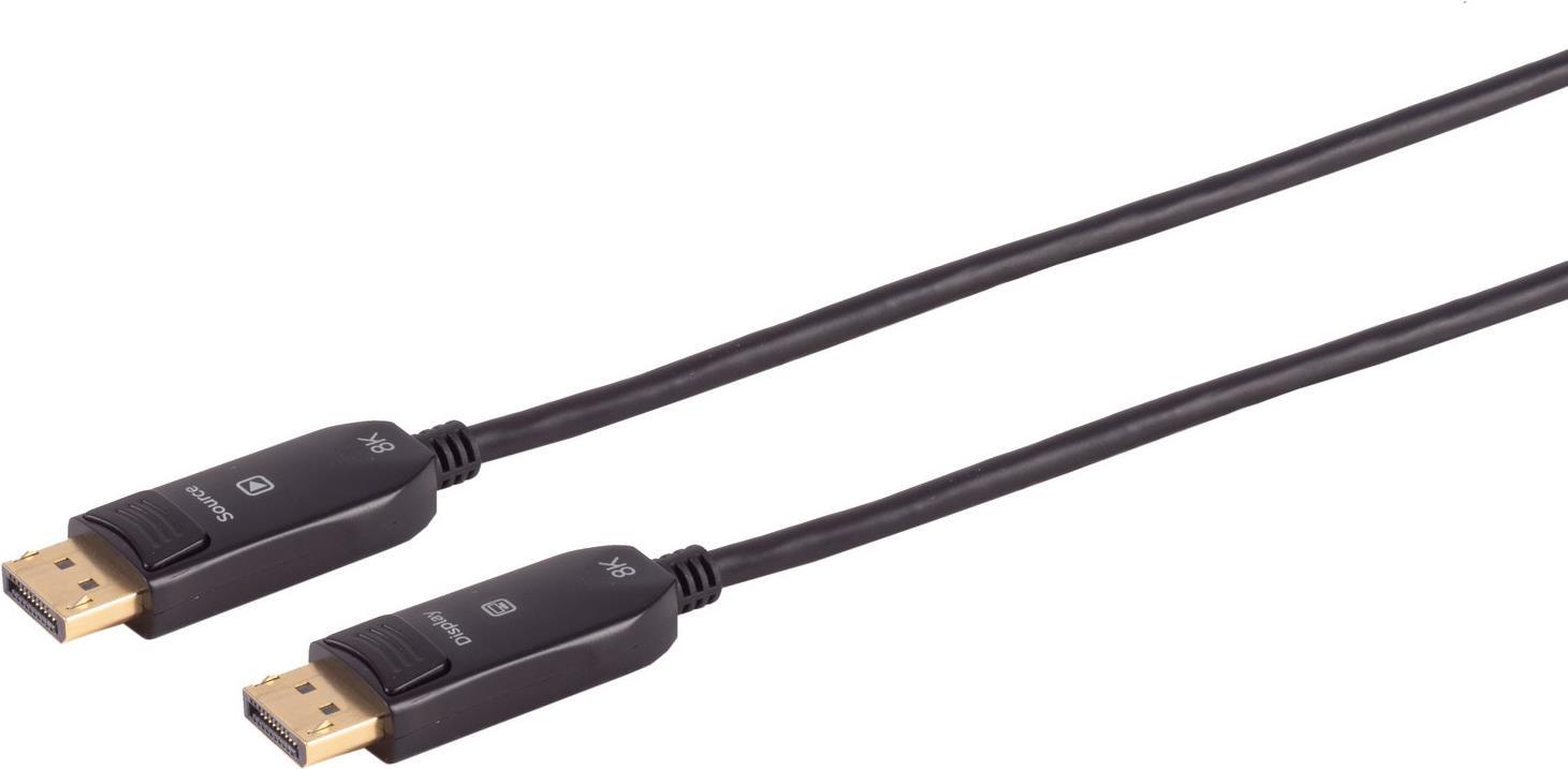 S/CONN maximum connectivity Displayportkabel-Optisches DisplayPort Kabel, Rev1, 8K, 10m (30-16075) von ShiverPeaks