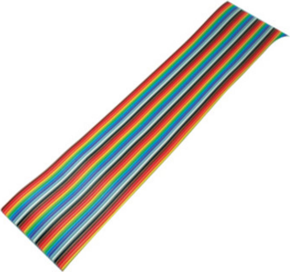 S/CONN maximum connectivity Flachkabel, farbig Raster 1,27 mm, 34 pin, 10,0m (79070-10) von ShiverPeaks