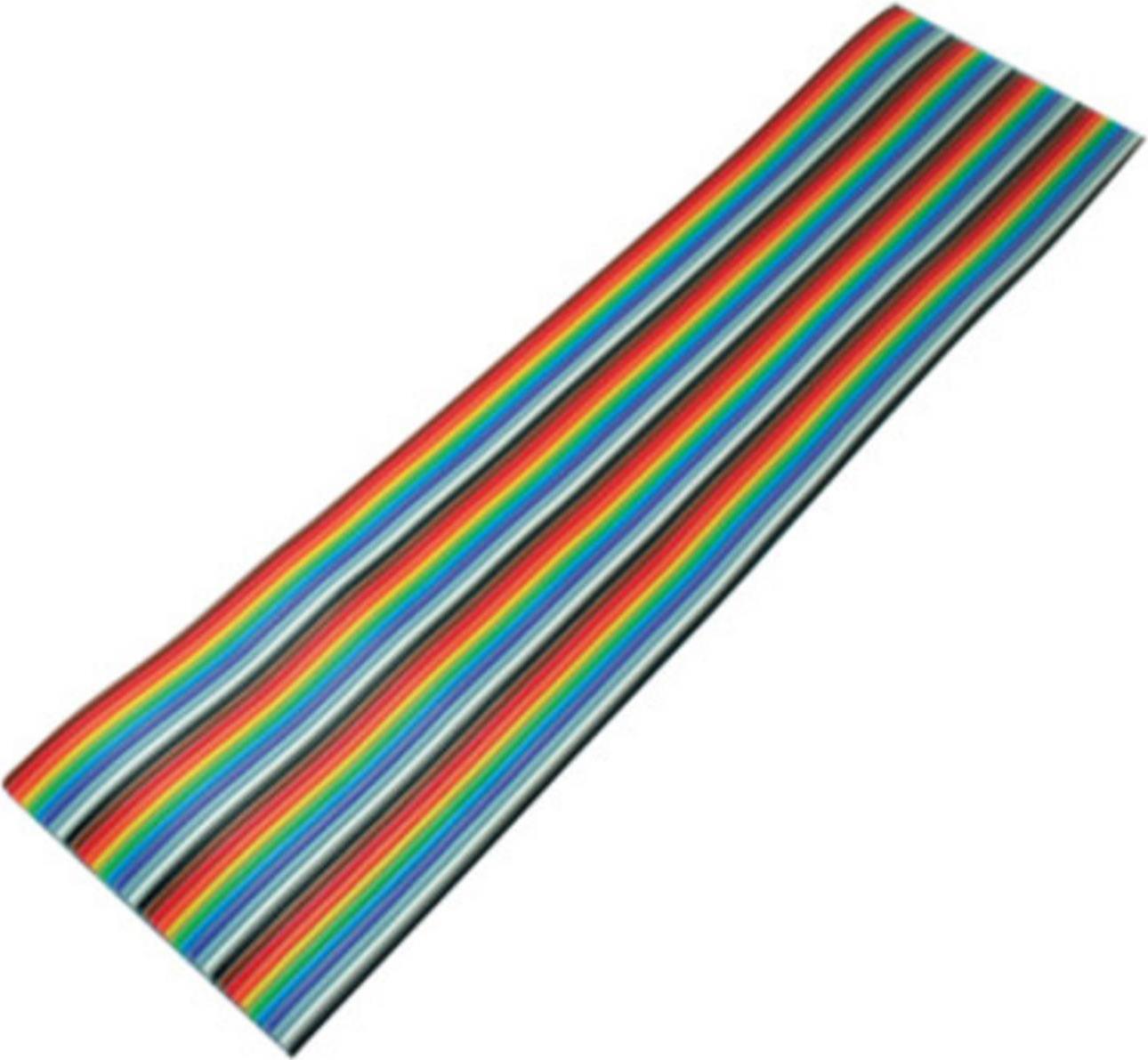 S/CONN maximum connectivity Flachkabel, farbig Raster 1,27 mm, 40 pin, 10,0m (79072-10) von ShiverPeaks