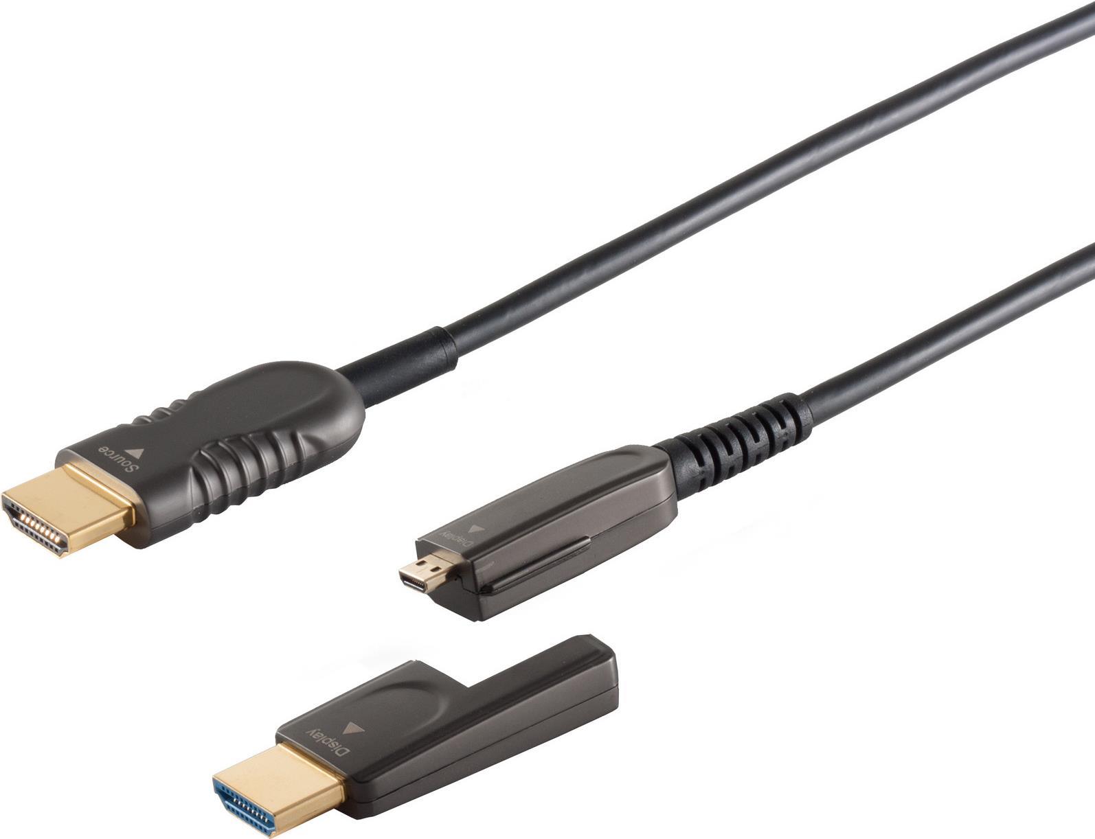 S/CONN maximum connectivity HDMI Anschlu�kabel-Optisches HDMI Verlegekabel-Set, 4K, 7,5m (30-02065) von ShiverPeaks