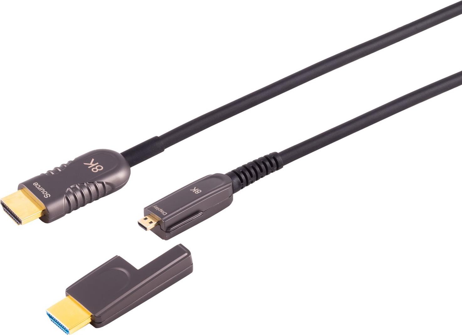 S/CONN maximum connectivity HDMI Anschlußkabel-Optisches HDMI Verlegekabel-Set, 10K, 20m (30-52095) von ShiverPeaks