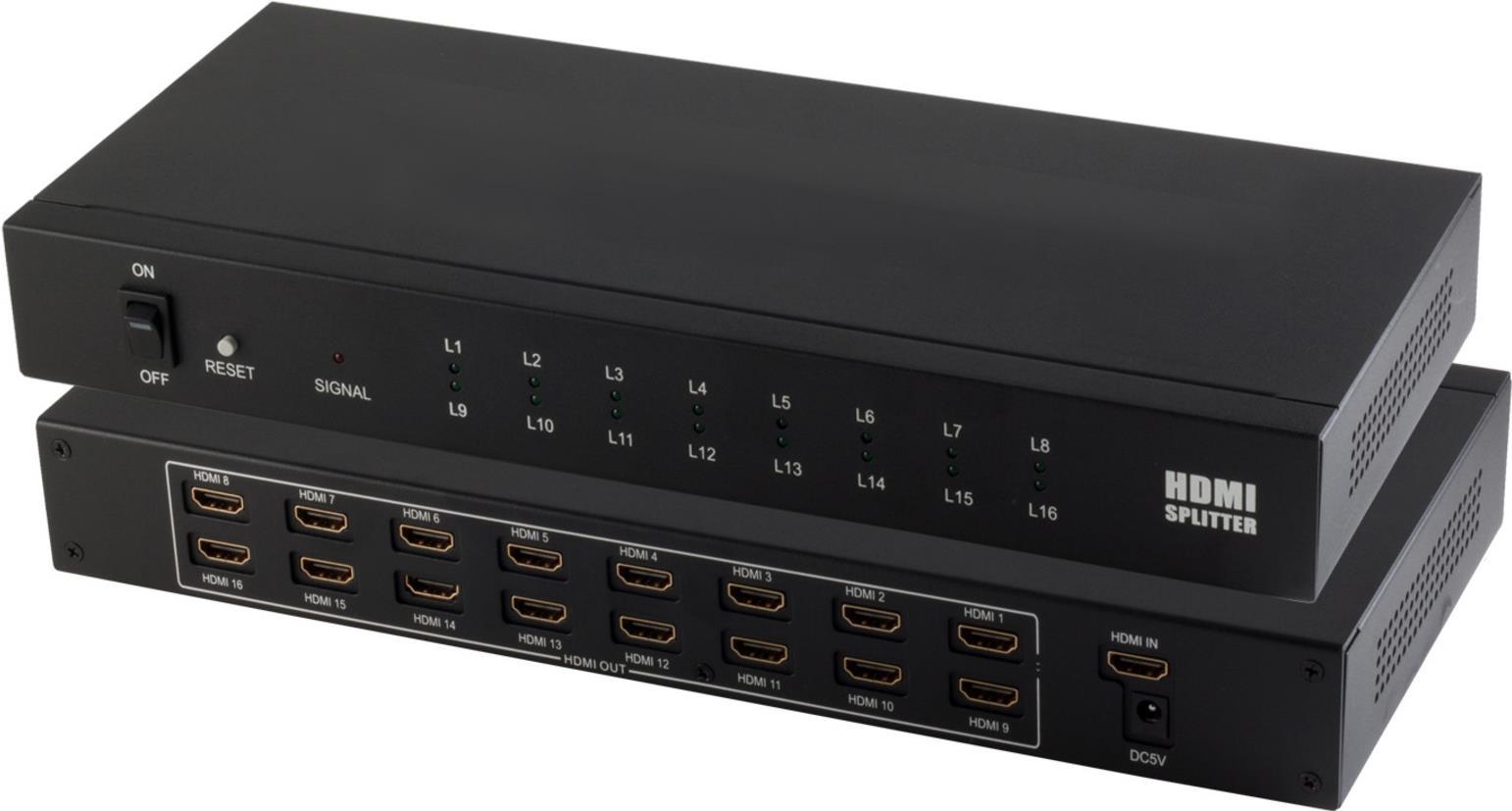 S/CONN maximum connectivity HDMI Splitter, 1x In 16x OUT, 4K2K (05-03016) von ShiverPeaks