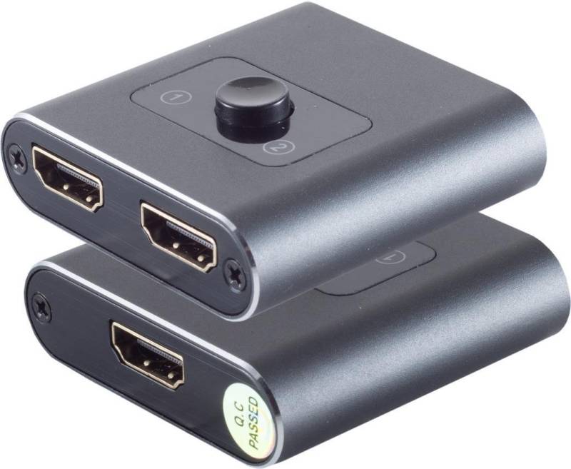 S/CONN maximum connectivity HDMI Umschalter 2x1, bidirektional, Metall, 4K2K (05-02010) von ShiverPeaks