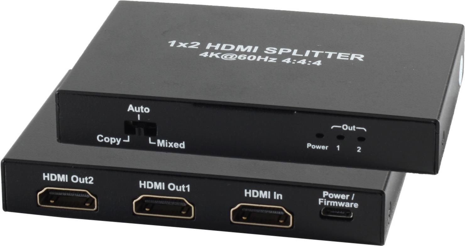 S/CONN maximum connectivity HDMI Verteiler 1x IN - 2x OUT, 4K2K 60Hz (05-10001) von ShiverPeaks
