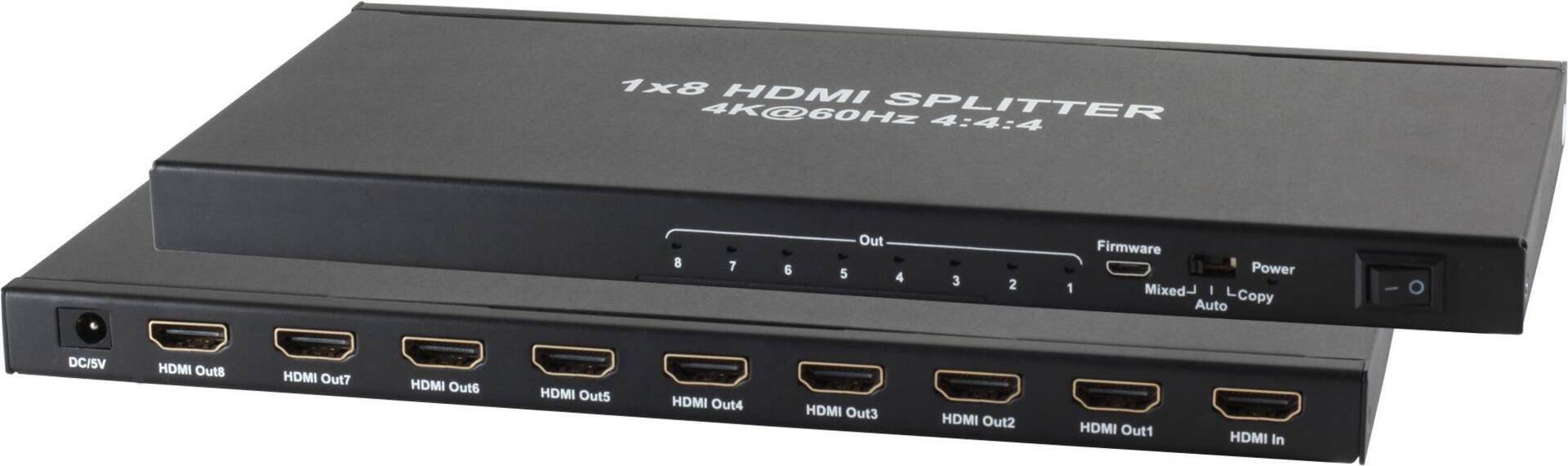 S/CONN maximum connectivity HDMI Verteiler 1x IN - 8x OUT, 4K2K 60Hz (05-10003) von ShiverPeaks