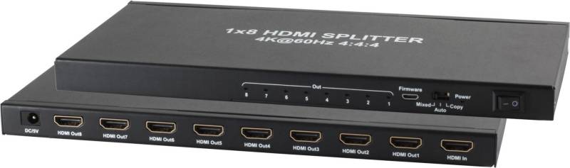 S/CONN maximum connectivity HDMI Verteiler 1x IN - 8x OUT, 4K2K 60Hz (05-10003) von ShiverPeaks