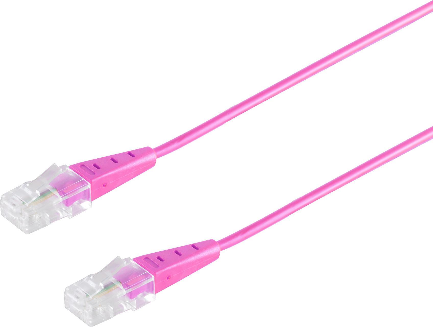 S/CONN maximum connectivity ISDN-Anschlusskabel, RJ45 Stecker auf RJ45 Stecker, Rundkabel, 4-adrig, magenta, 1,0m (70078-M-1) von ShiverPeaks