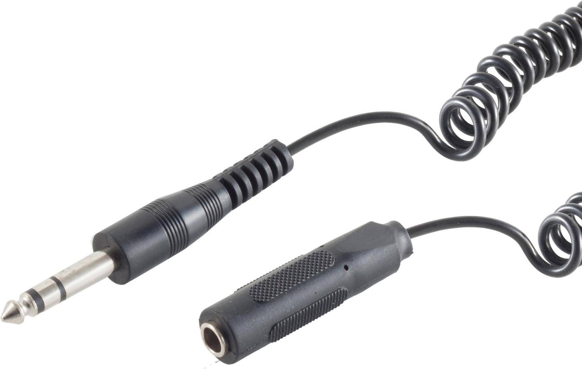 S/CONN maximum connectivity Klinken Kabel Verl�ngerung-Klinkenstecker auf Klinkenkupplung 3-pol., 6,3mm, Spiralkabel, 5,0m (30305) von ShiverPeaks