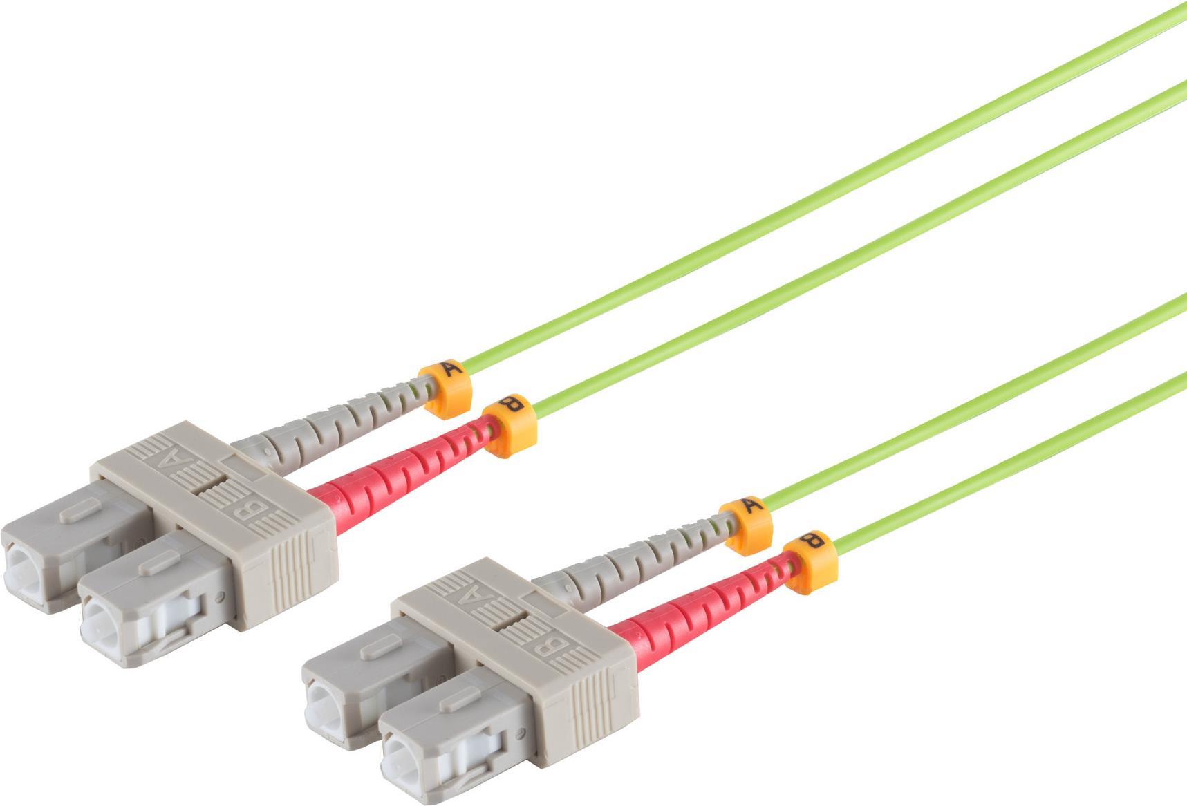 S/CONN maximum connectivity LWL-Duplex Patchkabel SC/SC 50/125µ, OM5, lindgrün, 15,0m (07-510815) von ShiverPeaks
