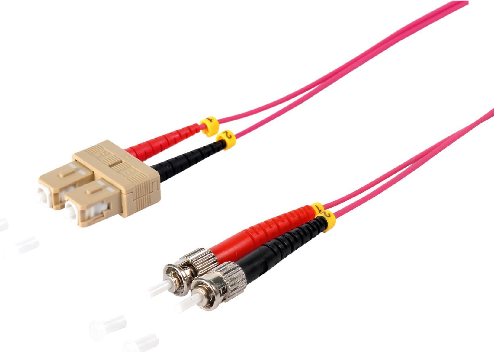S/CONN maximum connectivity LWL-Duplex Patchkabel SC/ST 50/125µ, OM4, violett, 5,0m (77911/4) von ShiverPeaks