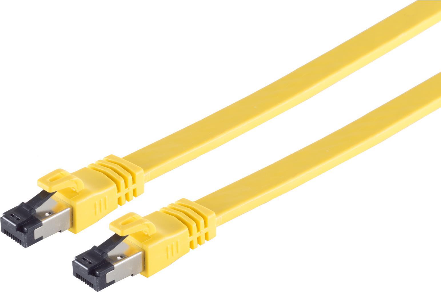 S/CONN maximum connectivity Netzwerk-Patchkabel CAT 8.1 U/FTP (PIMF) flach Halogenfrei (LSZH) gelb 10,0m (08-42072) von ShiverPeaks