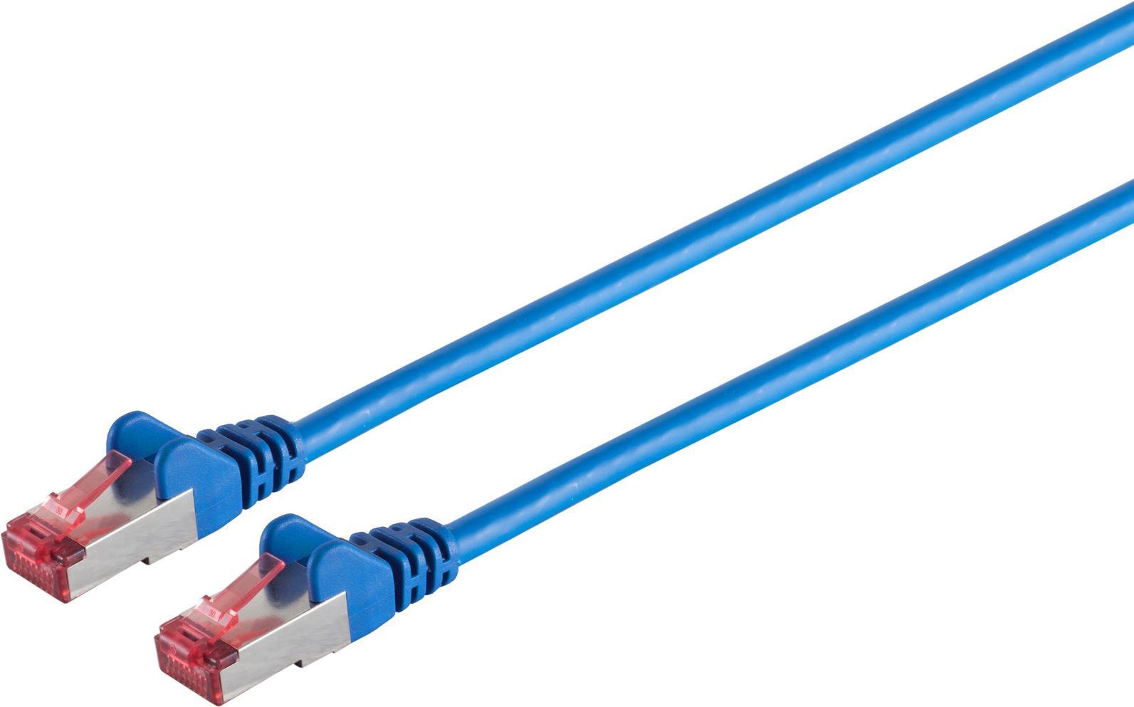 S/CONN maximum connectivity Netzwerkkabel-Patchkabel, cat 6A, S/FTP, PIMF, Halogenfrei, GHMT-ZERTIFIZIERT, blau, 1,0m (75711-AB) von ShiverPeaks