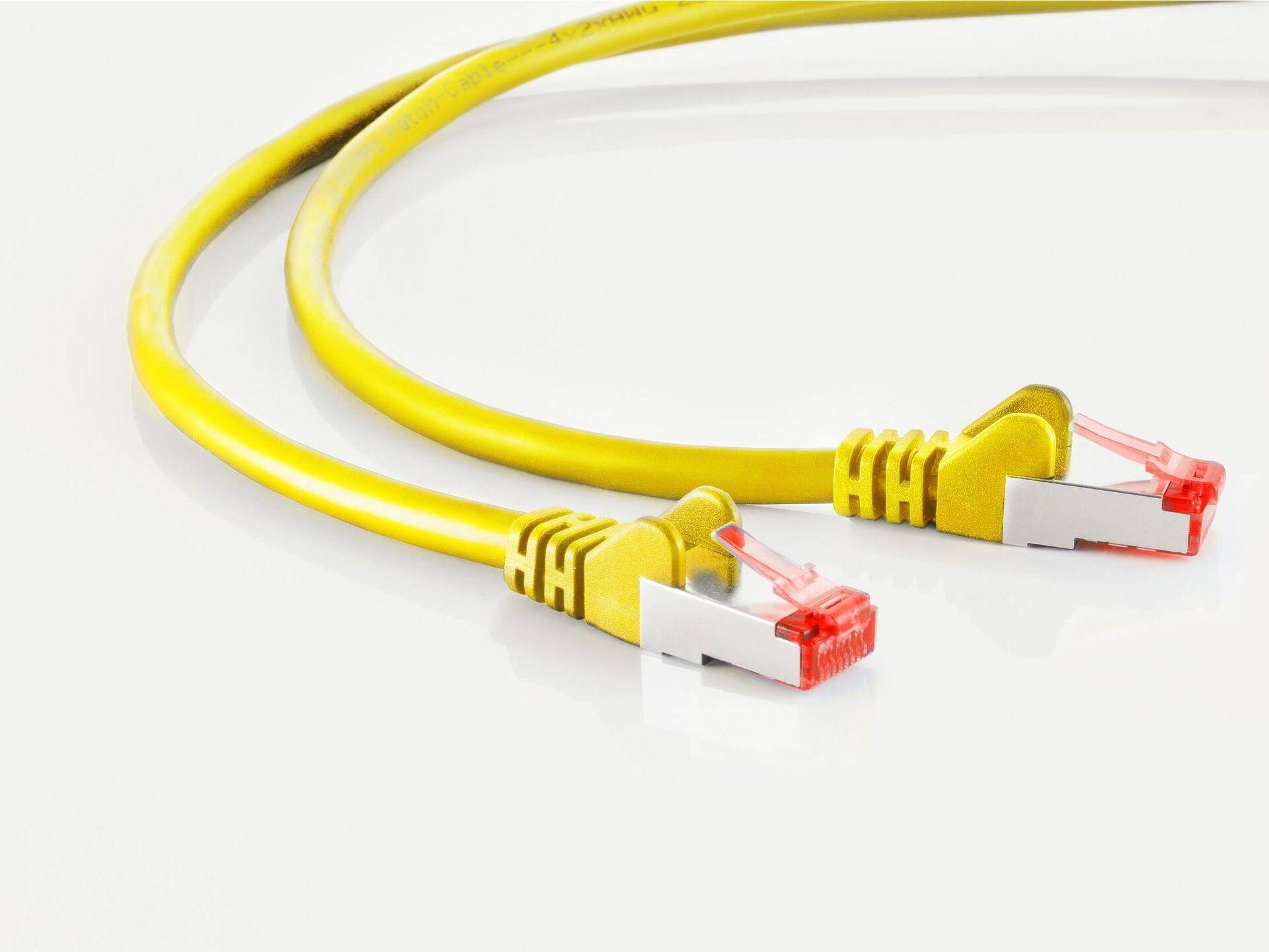 S/CONN maximum connectivity Netzwerkkabel-Patchkabel, cat 6A, S/FTP, PIMF, Halogenfrei, GHMT-ZERTIFIZIERT, gelb, 5,0m (75715-AY) von ShiverPeaks