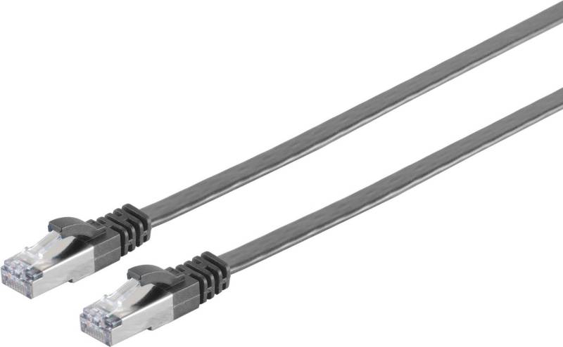 S/CONN maximum connectivity Netzwerkkabel-RJ45 Patchkabel-Flachkabel, Flat U/FTP m.Cat.7 Rohkabel, slim, schwarz, 15,0m (75525-SLS) von ShiverPeaks