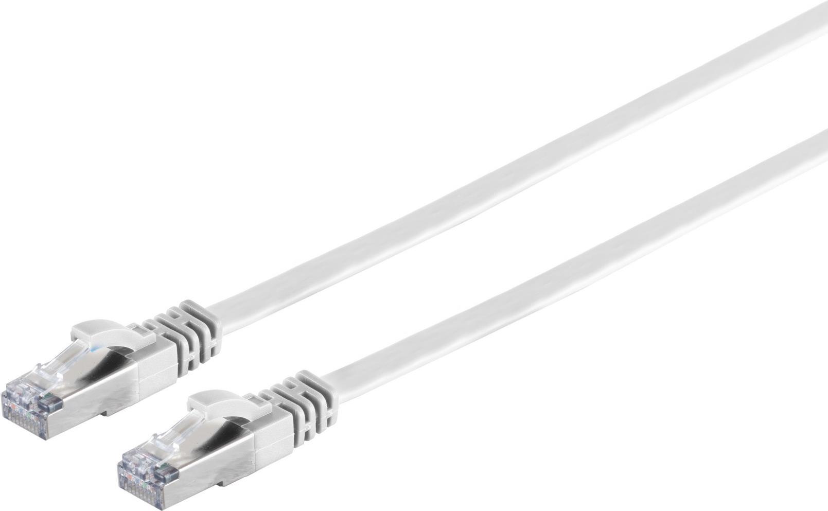 S/CONN maximum connectivity Netzwerkkabel-RJ45 Patchkabel-Flachkabel, Flat U/FTP m.Cat.7 Rohkabel, slim, wei�, 2,0m (75512-SLW) von ShiverPeaks