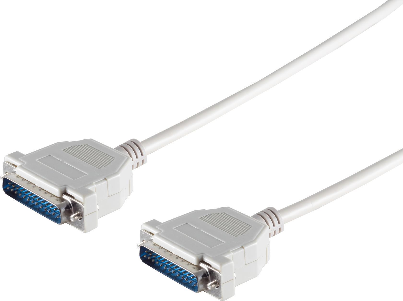 S/CONN maximum connectivity SUB-D Anschlusskabel, 2 x 25-pol. Sub D-Stecker, mit Schnapphauben, 3,0m (78020-3) von ShiverPeaks