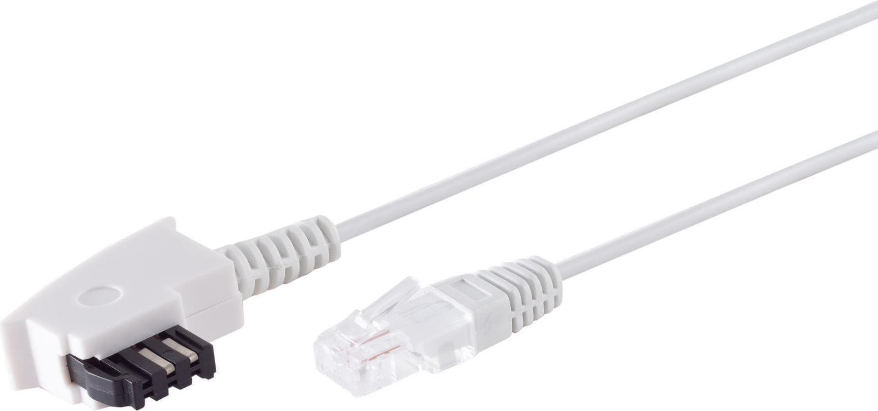S/CONN maximum connectivity TAE-F Stecker auf RJ45 Stecker, VDSL Routerkabel, wei�, 0,5m (12-09016) von ShiverPeaks