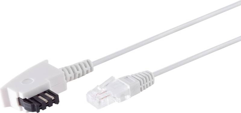 S/CONN maximum connectivity TAE-F Stecker auf RJ45 Stecker, VDSL Routerkabel, weiß, 15,0m (12-09086) von ShiverPeaks