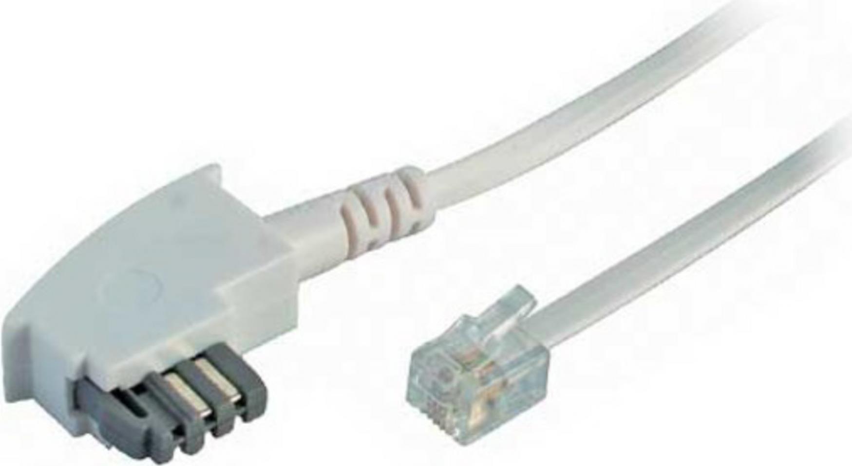 S/CONN maximum connectivity Telefon-Anschlu�kabel-TAE N-Stecker auf Western-Stecker 6/4, wei�, 6,0m (70116-W) von ShiverPeaks