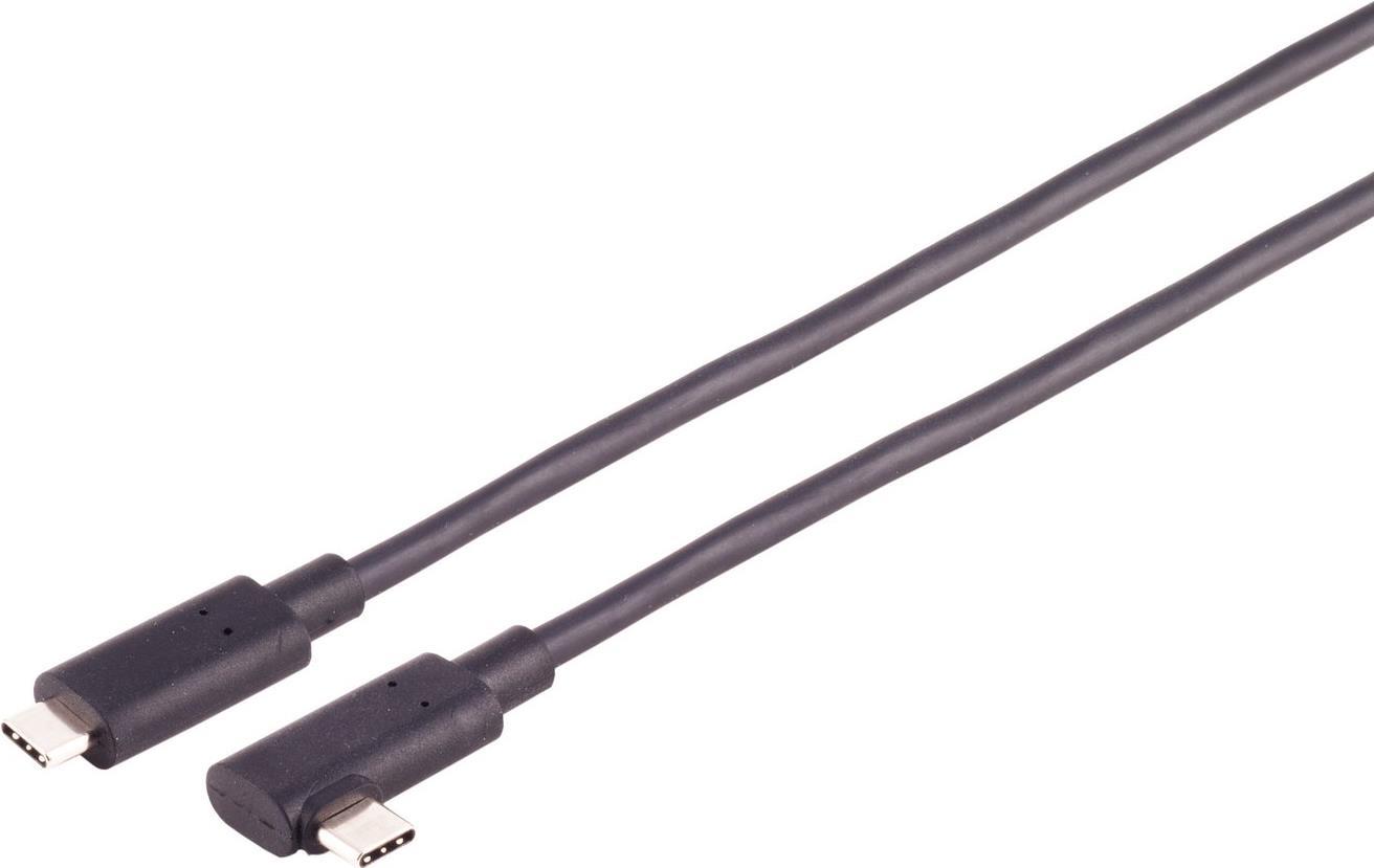 S/CONN maximum connectivity USB Anschlusskabel, Optisches USB-C Kabel, 3.2, 10Gbps, PD, 90°, 10,0m (30-42075) von ShiverPeaks