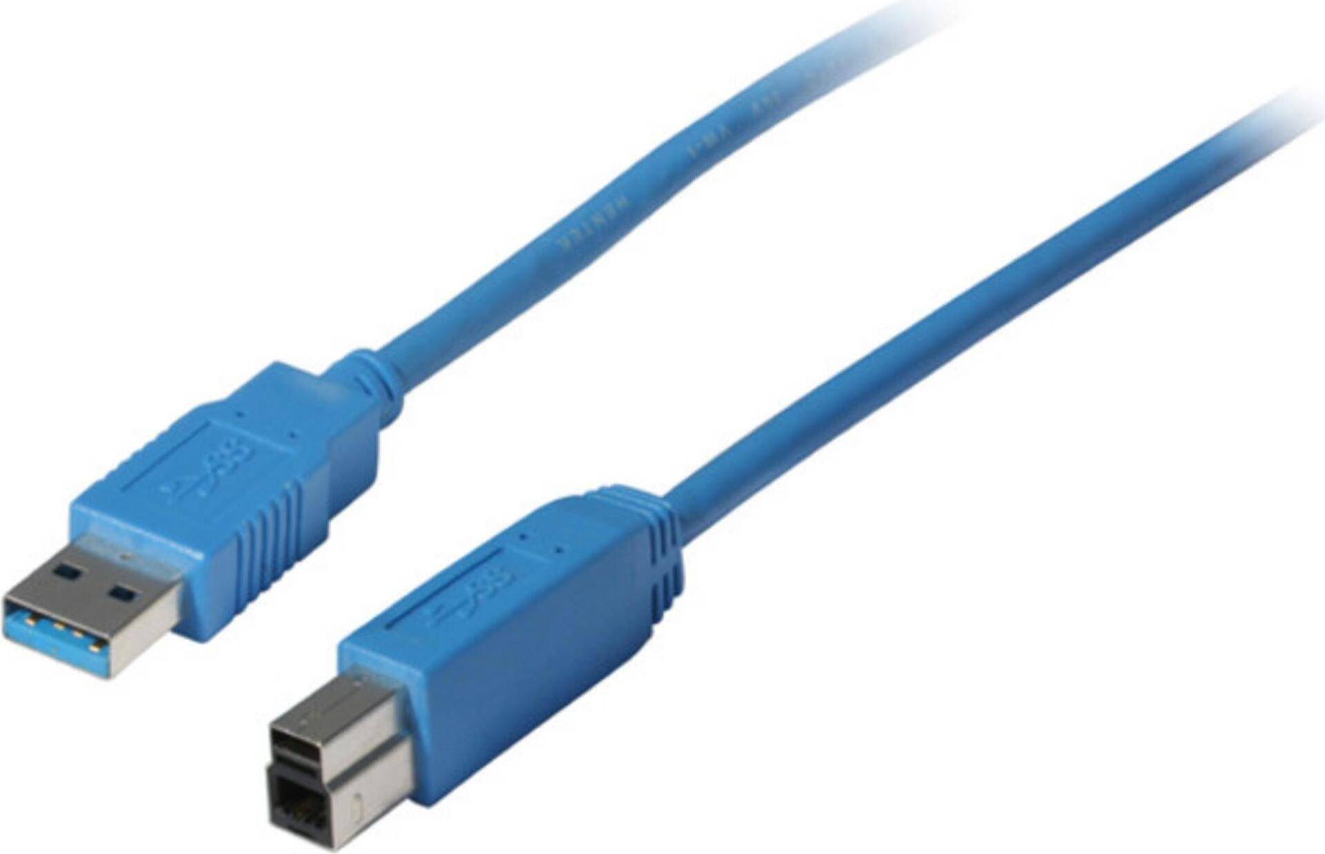 S/CONN maximum connectivity USB Kabel, Typ A Stecker auf Typ B Stecker, USB 3.0, blau, 0,5m (77030) von ShiverPeaks