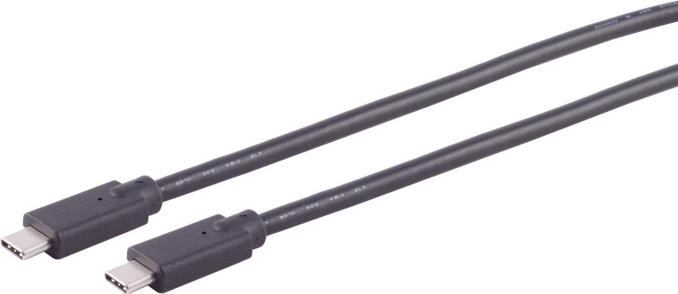 S/CONN maximum connectivity USB Kabel Typ-C Verbindungskabel, 2.0, 100W, schwarz, 4,0m (13-28405) von ShiverPeaks